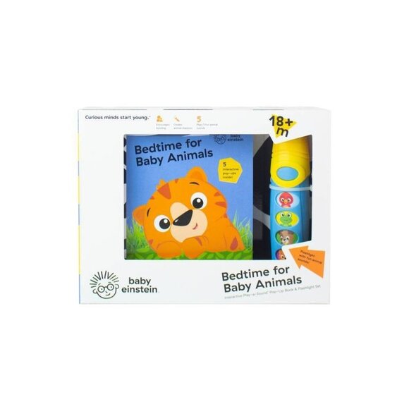 Bedtime For Baby Animals Storybook & Flashlight Set By Baby Einstein For 18+ Mon - Picture 1 of 1